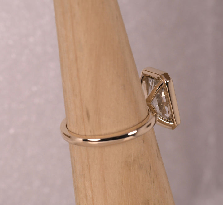 Radiant Bezel Set Engagement Ring