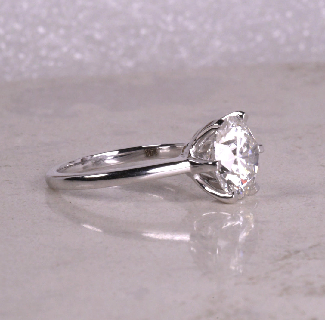 Round Cut Diamond Solitaire Proposal Ring