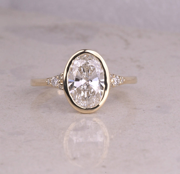 Florence Bezel Oval Lab Grown Ring