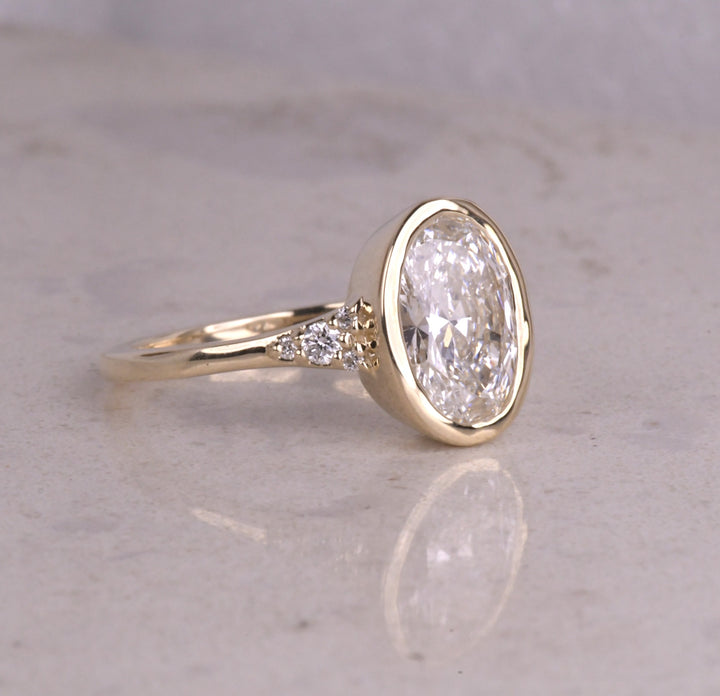 Florence Bezel Oval Lab Grown Ring