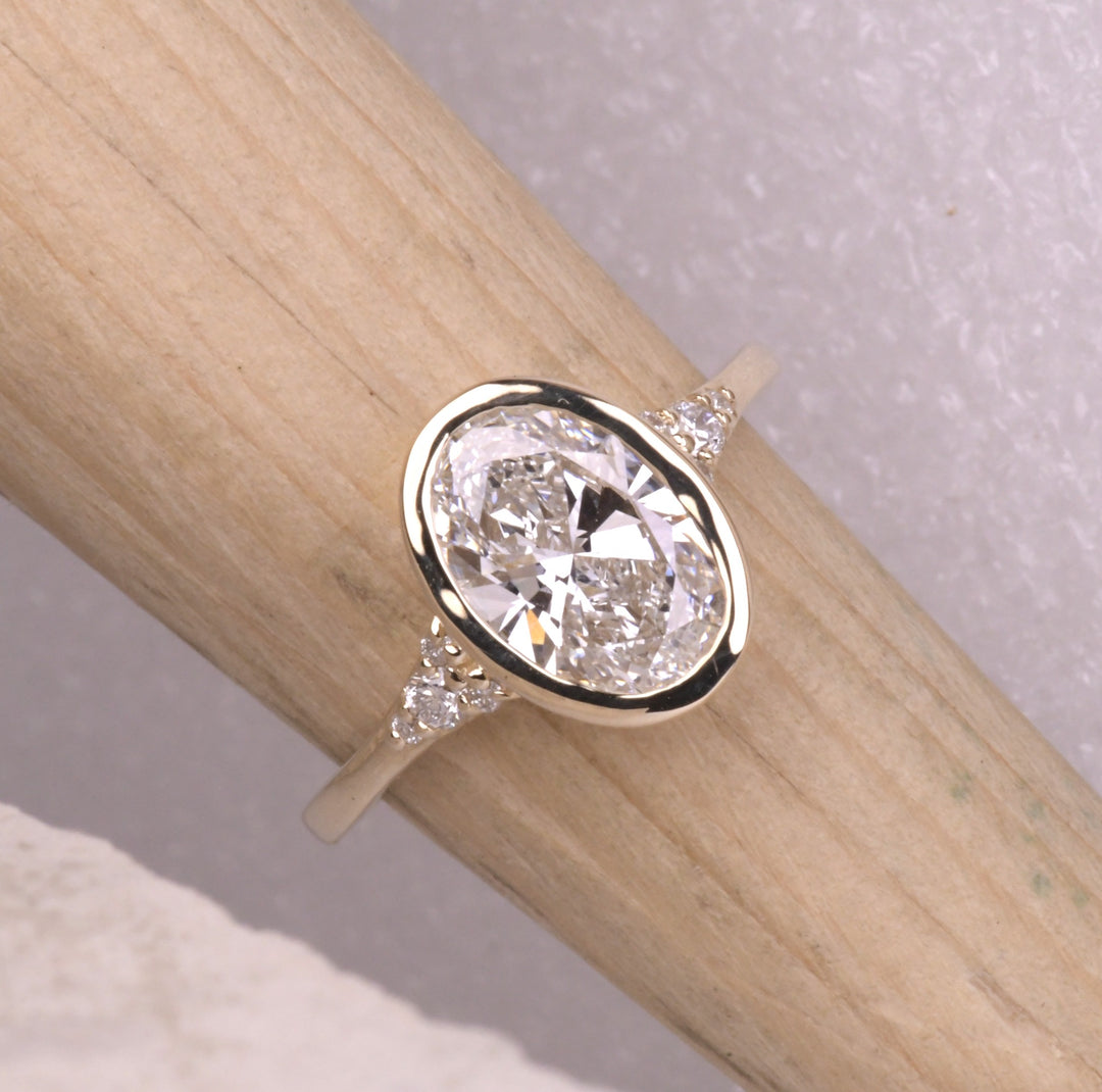 Florence Bezel Oval Lab Grown Ring