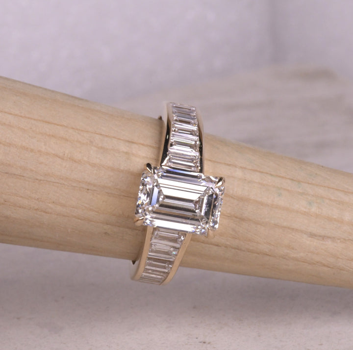 Emerald Lab Grown Diamond Ring