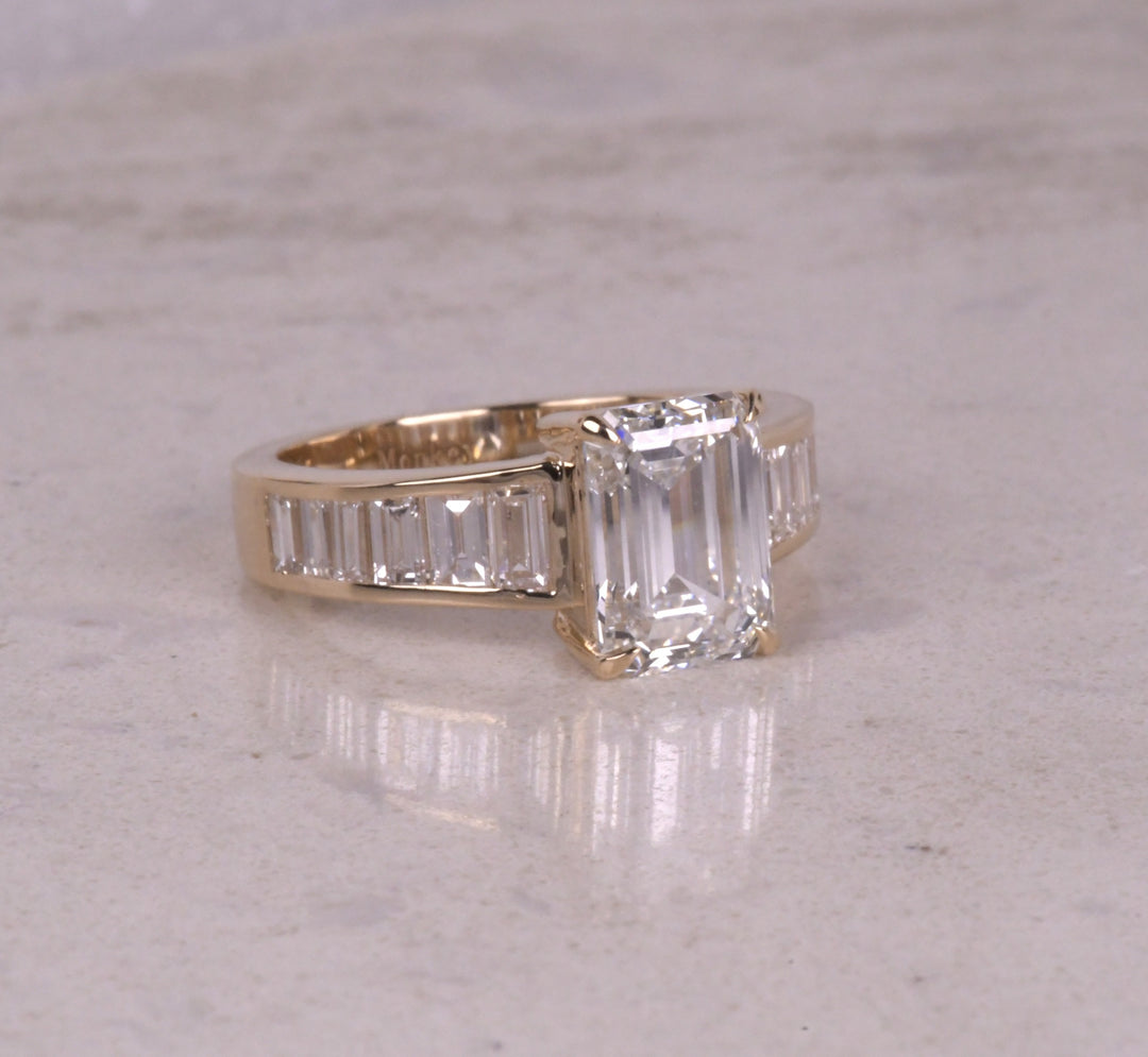 Emerald Lab Grown Diamond Ring