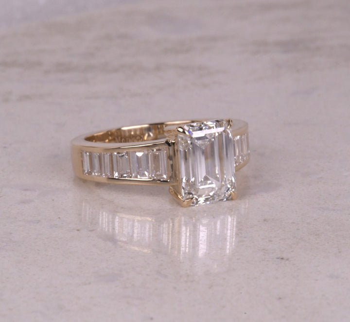 Emerald Lab Grown Diamond Ring