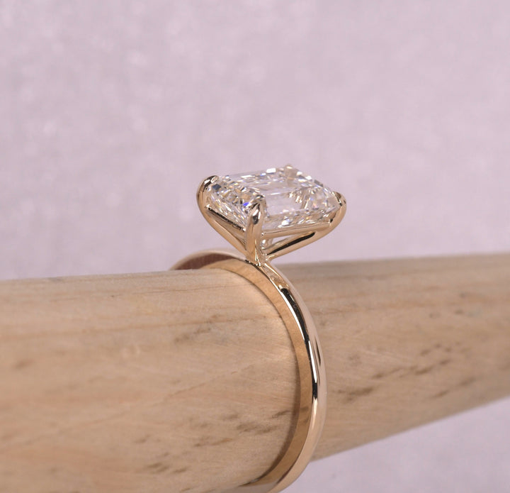 Emerald Cut Solitaire Diamond Engagement Ring