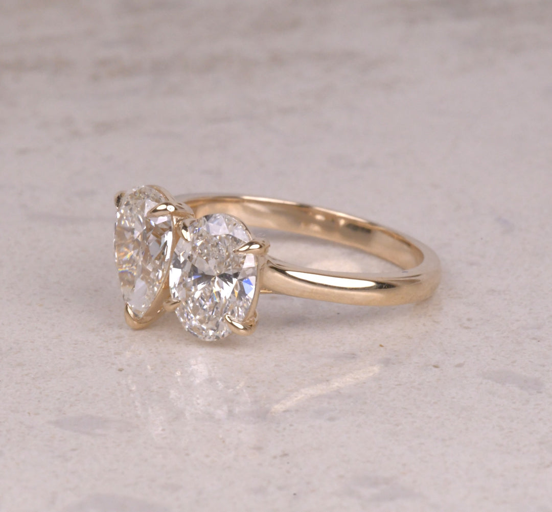 Pear And Oval Cut Toi Et Moi Engagement Ring