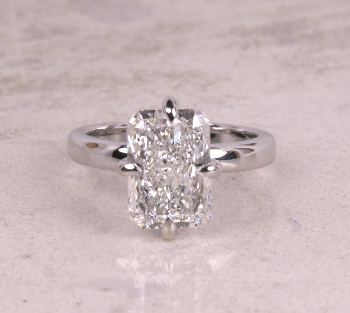 Compass Prong Set Radiant Cut Diamond Ring