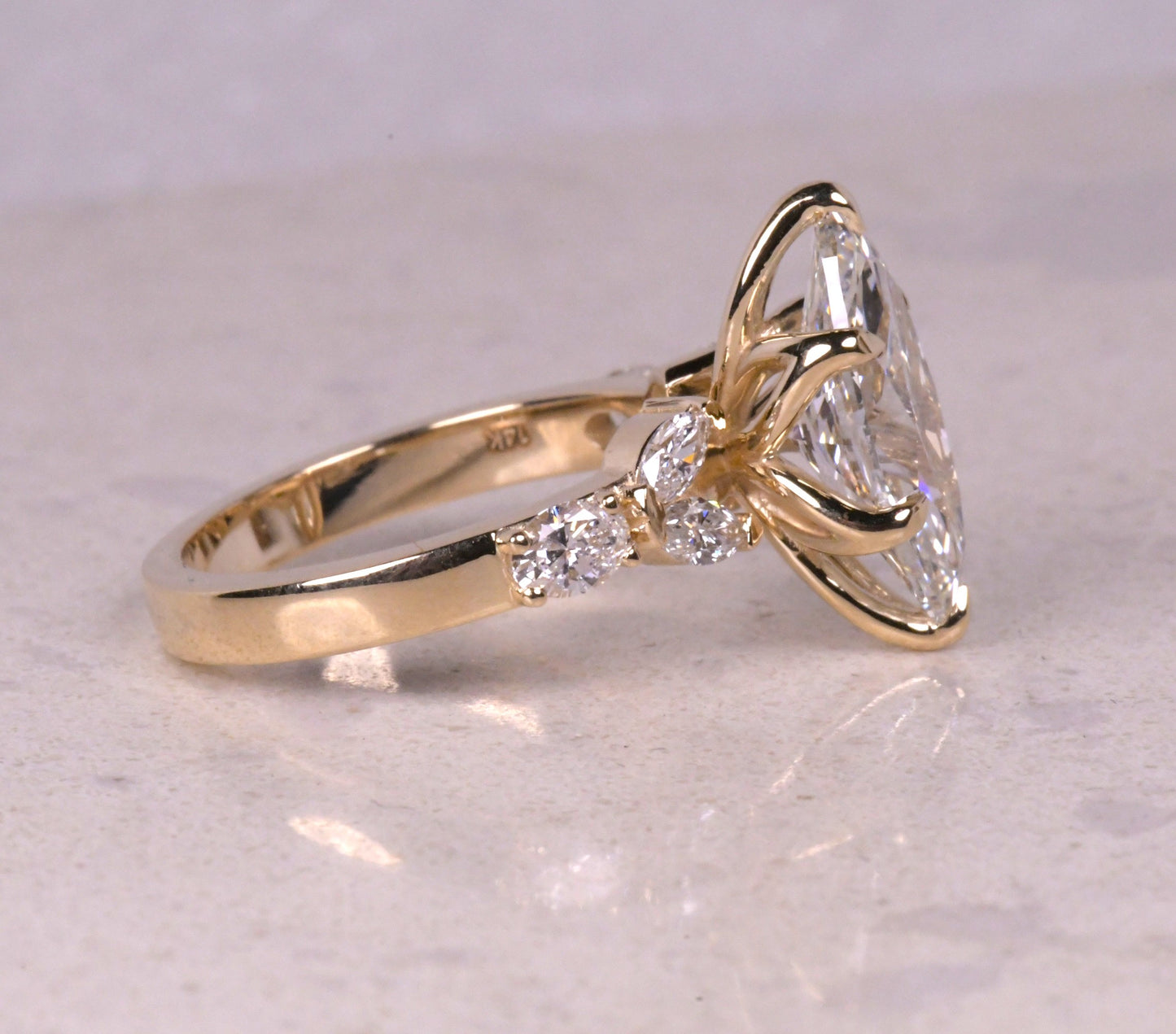 Classic Solitaire Marquise Lab Diamond Ring