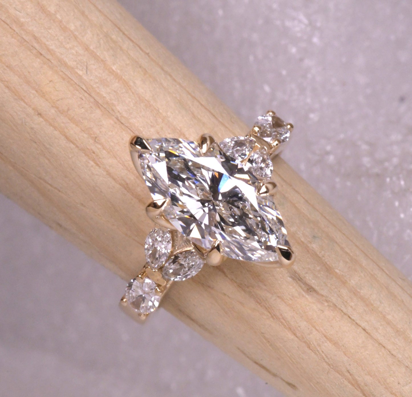 Classic Solitaire Marquise Lab Diamond Ring