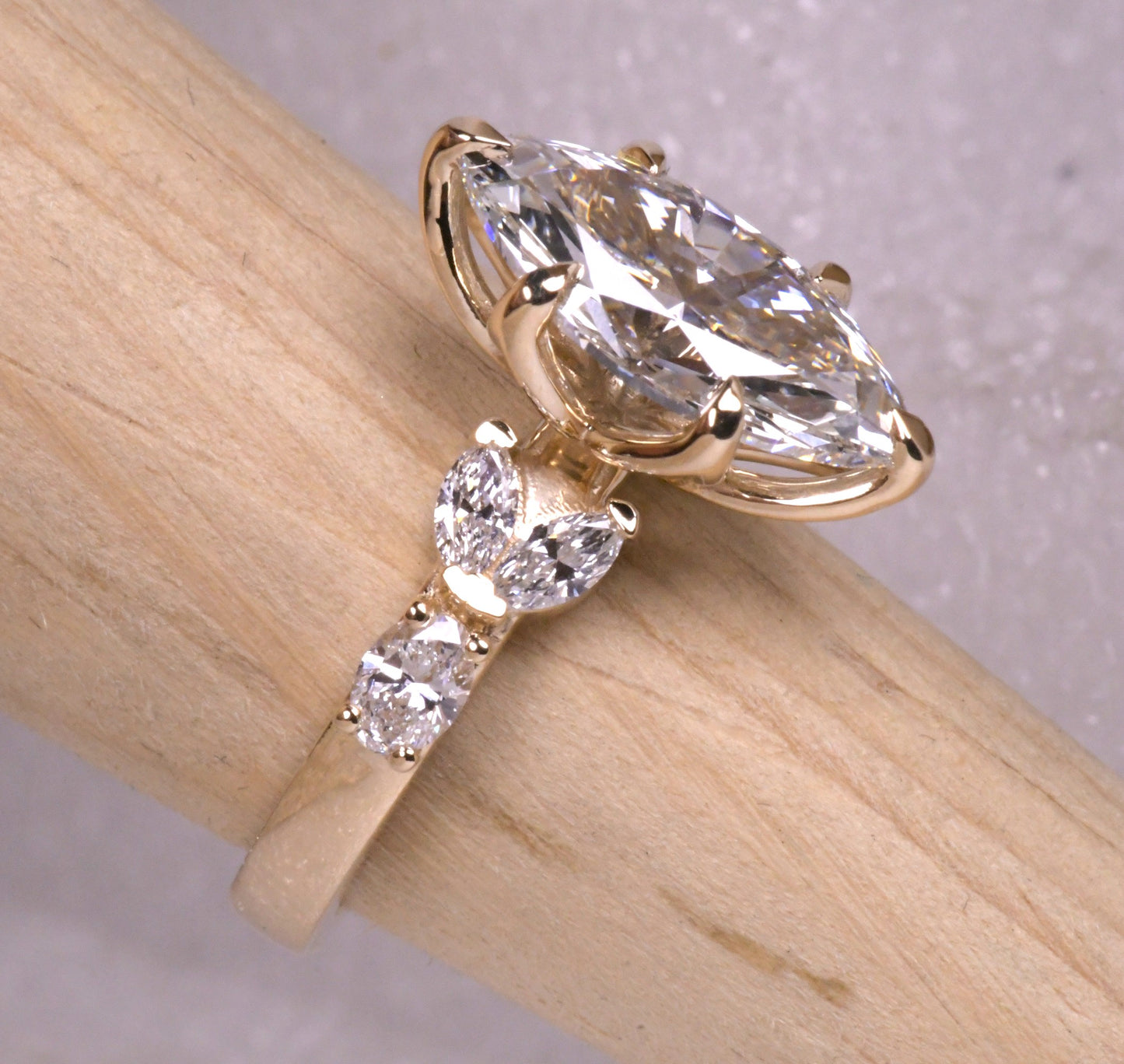 Classic Solitaire Marquise Lab Diamond Ring