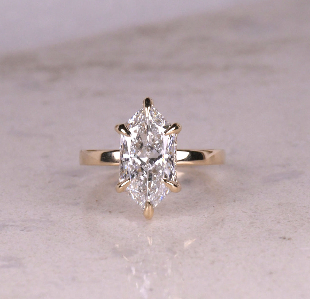 Dutch Marquise Solitaire Lab Diamond Ring