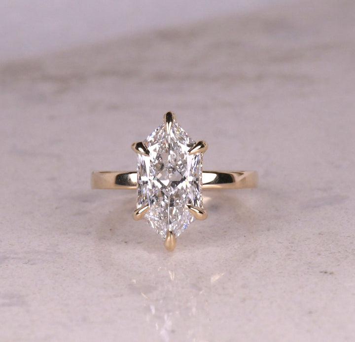 Dutch Marquise Solitaire Lab Diamond Ring
