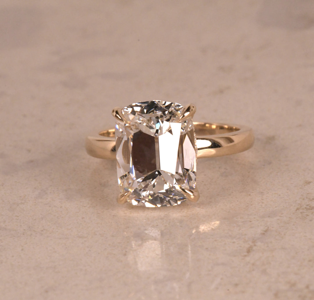 Antique Cushion Old Mine Cut Diamond Ring