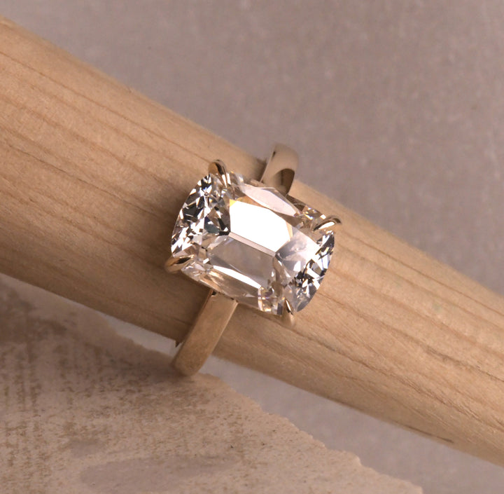 Antique Cushion Old Mine Cut Diamond Ring