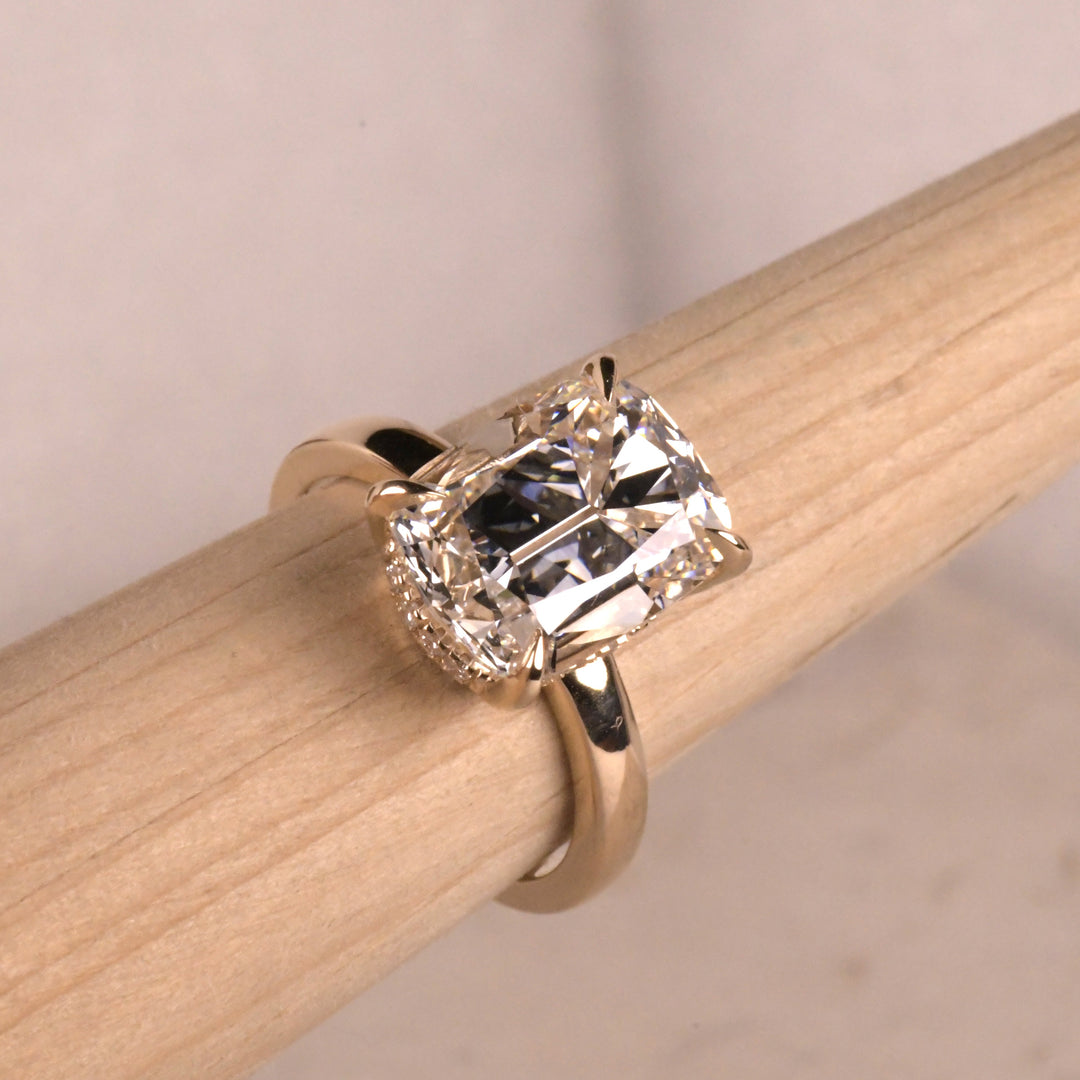 Antique Cushion Old Mine Cut Diamond Ring