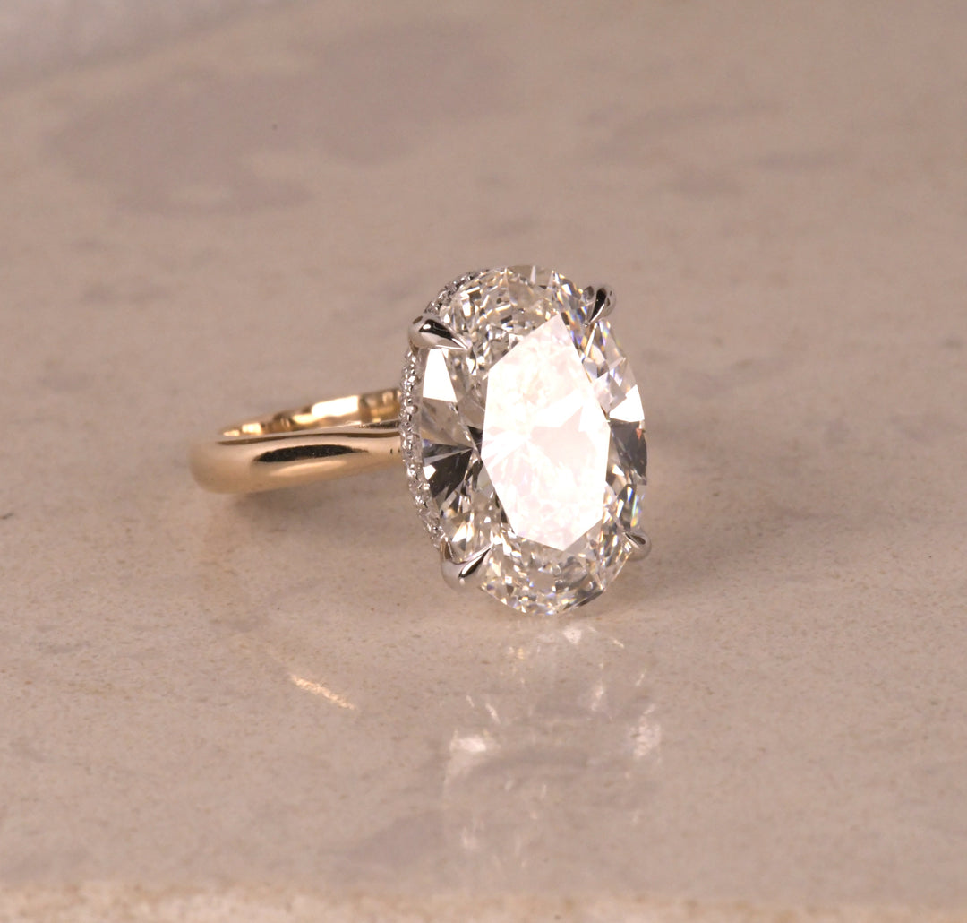 Oval Lab Diamond Two Tone Ring
