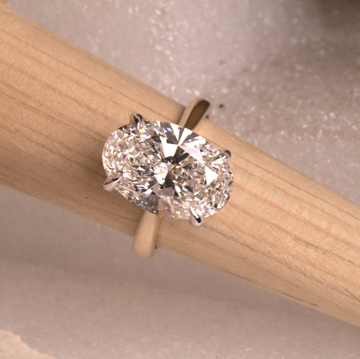 Oval Lab Diamond Two Tone Ring