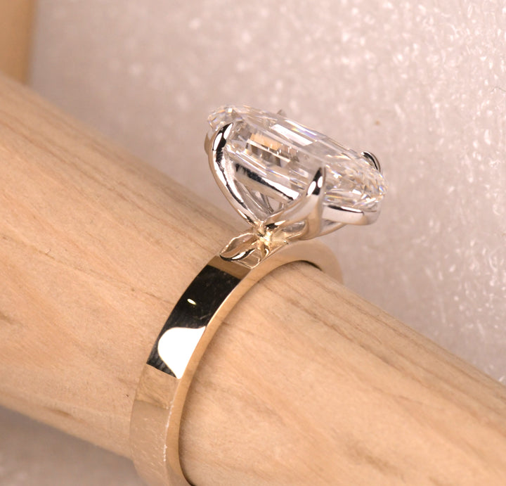 Moval Solitaire Two Tone Ring