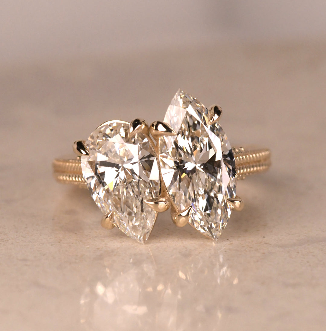 Toi et Moi Engagement Ring