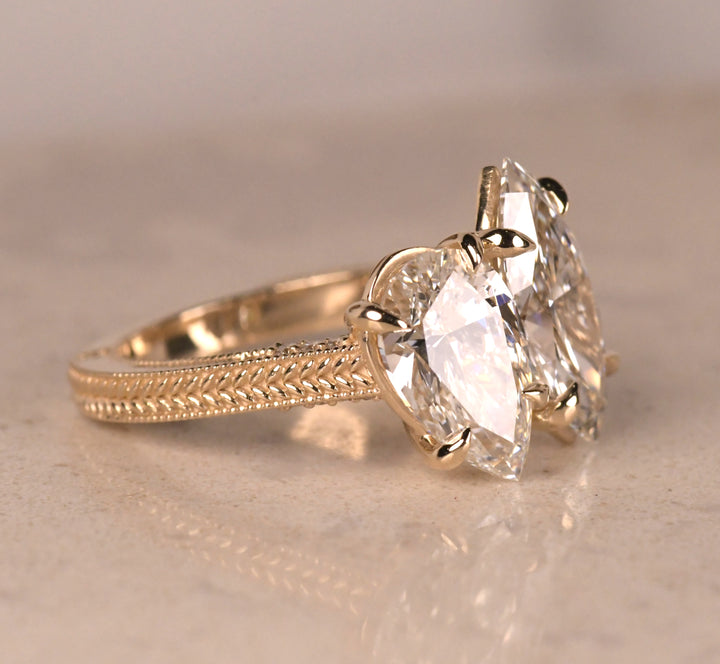 Toi et Moi Engagement Ring
