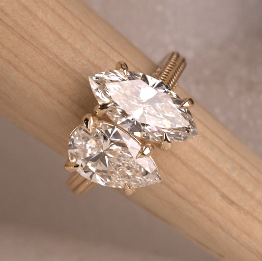 Toi et Moi Engagement Ring