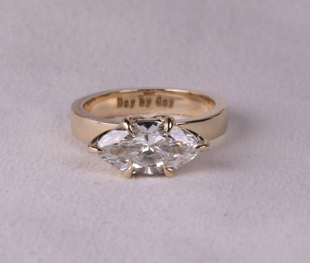 East West Marquise Diamond Ring