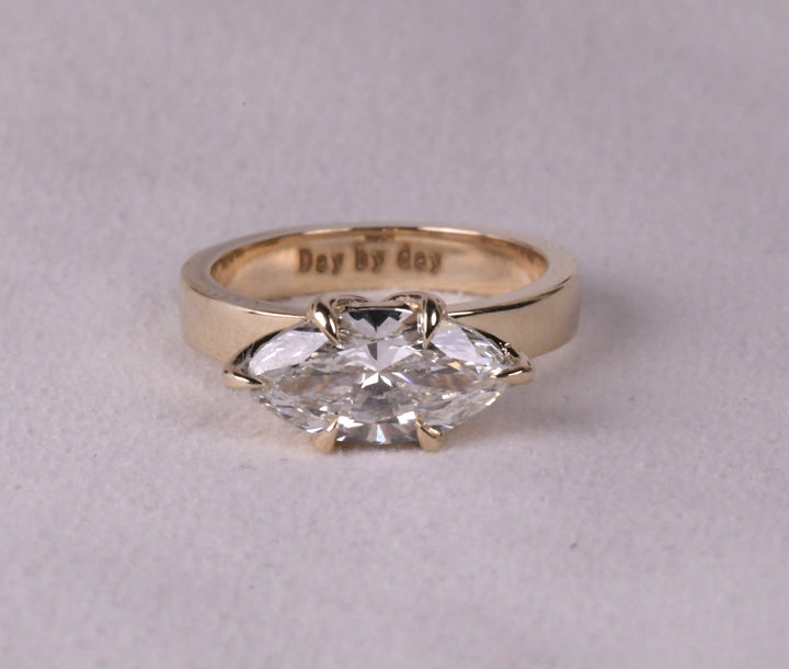 East West Marquise Diamond Ring