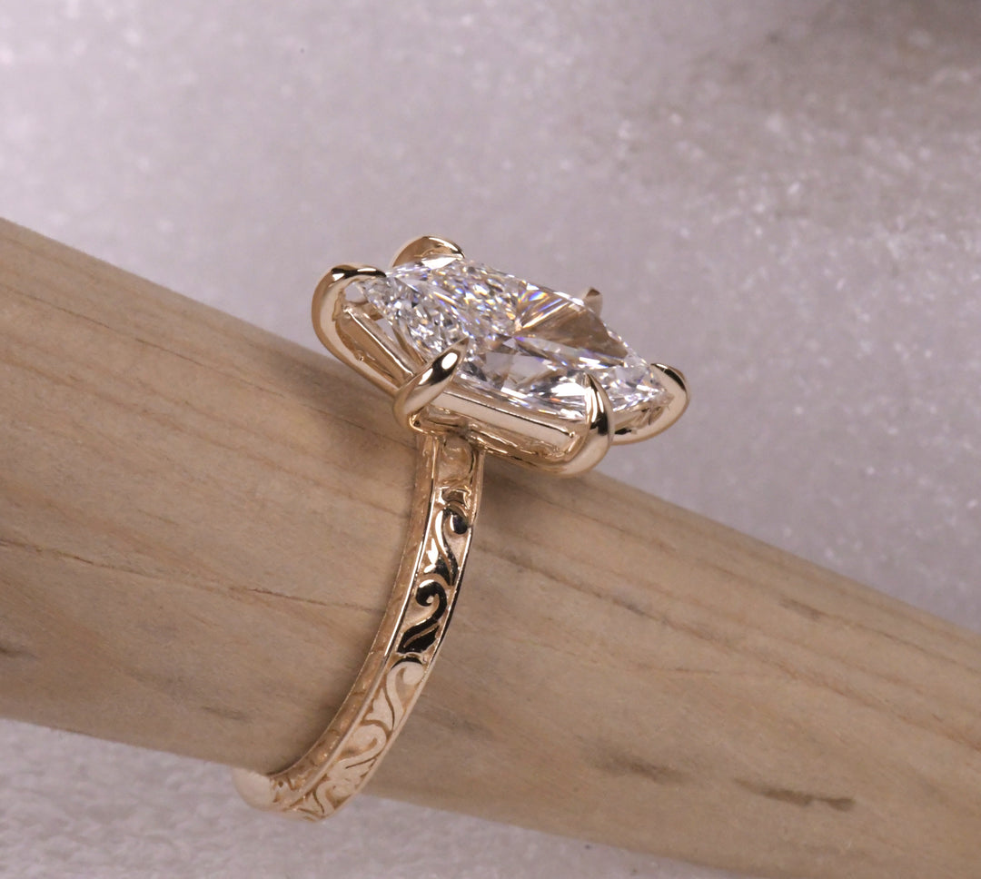 Dutch Marquise Solitaire Art Deco Ring