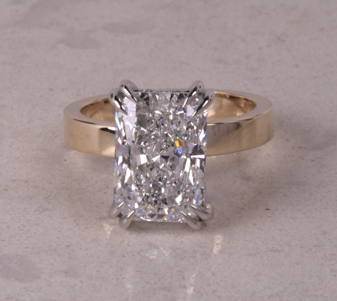 Radiant Double Prong Two Tone Ring