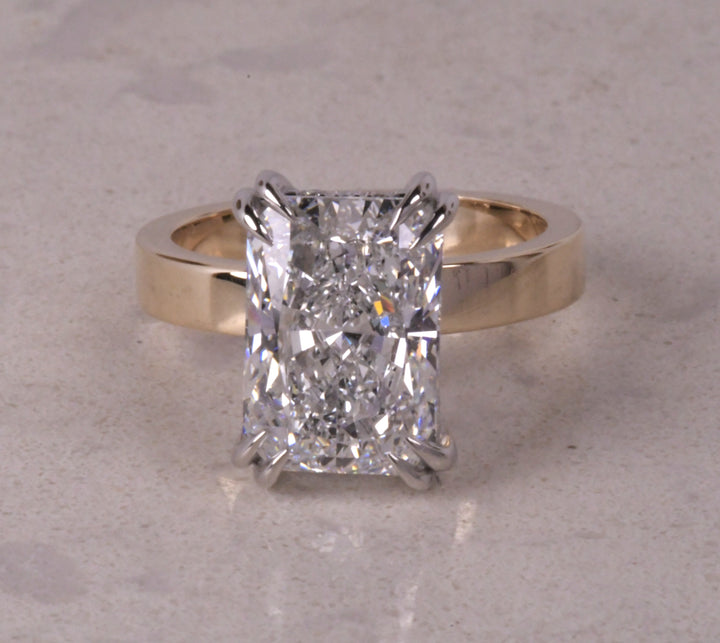 Radiant Double Prong Two Tone Ring