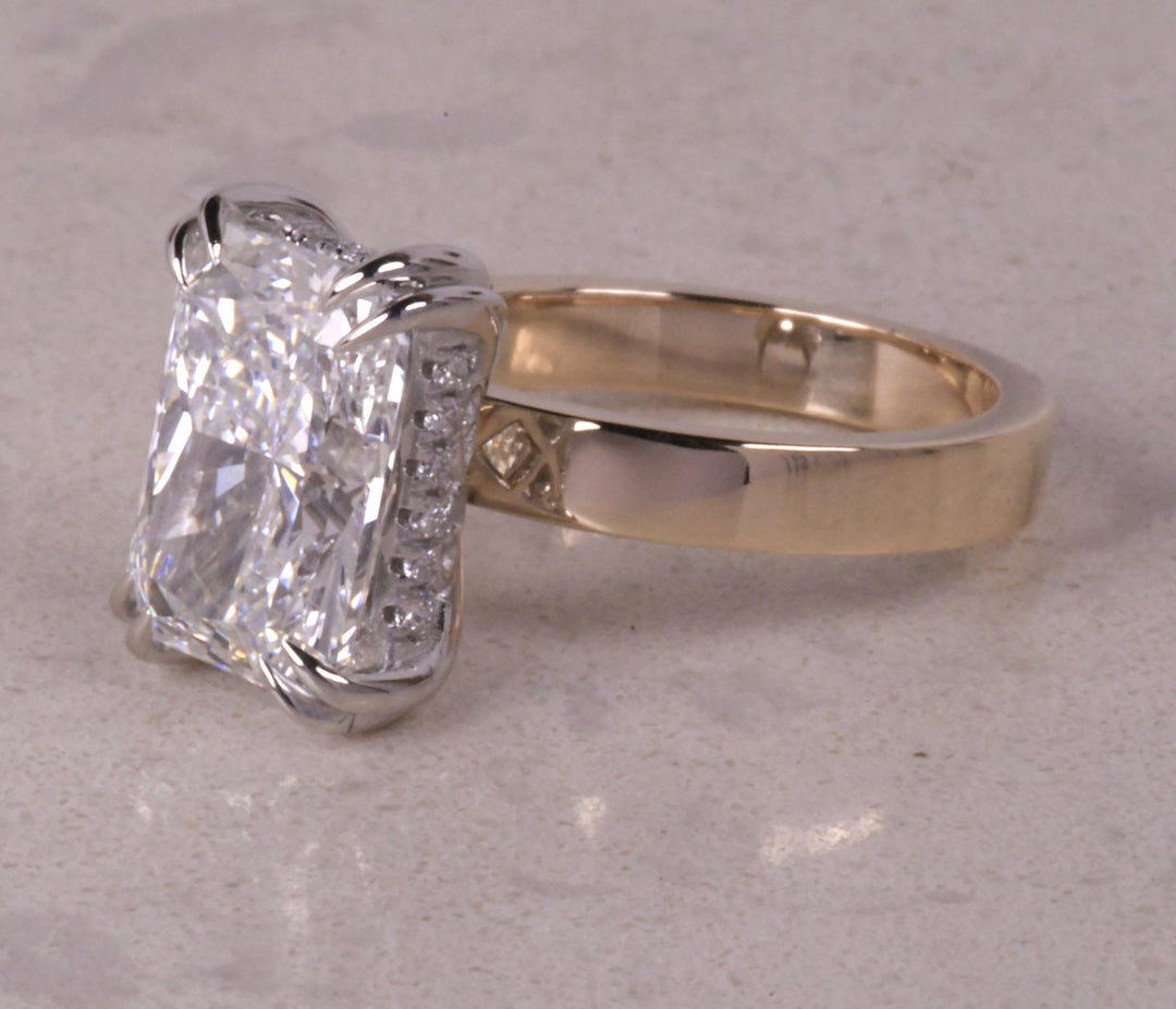 Radiant Double Prong Two Tone Ring
