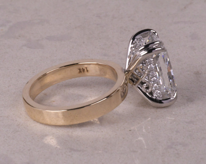 Radiant Double Prong Two Tone Ring
