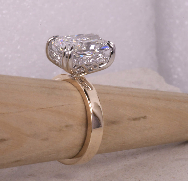Radiant Double Prong Two Tone Ring