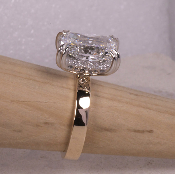 Radiant Double Prong Two Tone Ring
