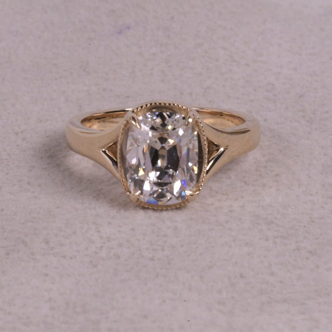 Old MIne Elongated Cushion Ring