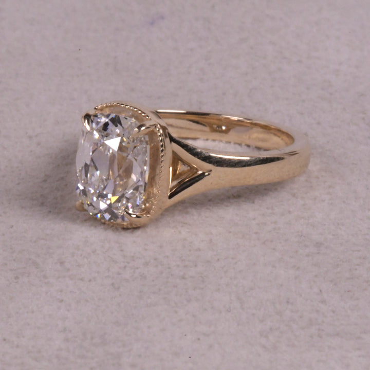 Old MIne Elongated Cushion Ring