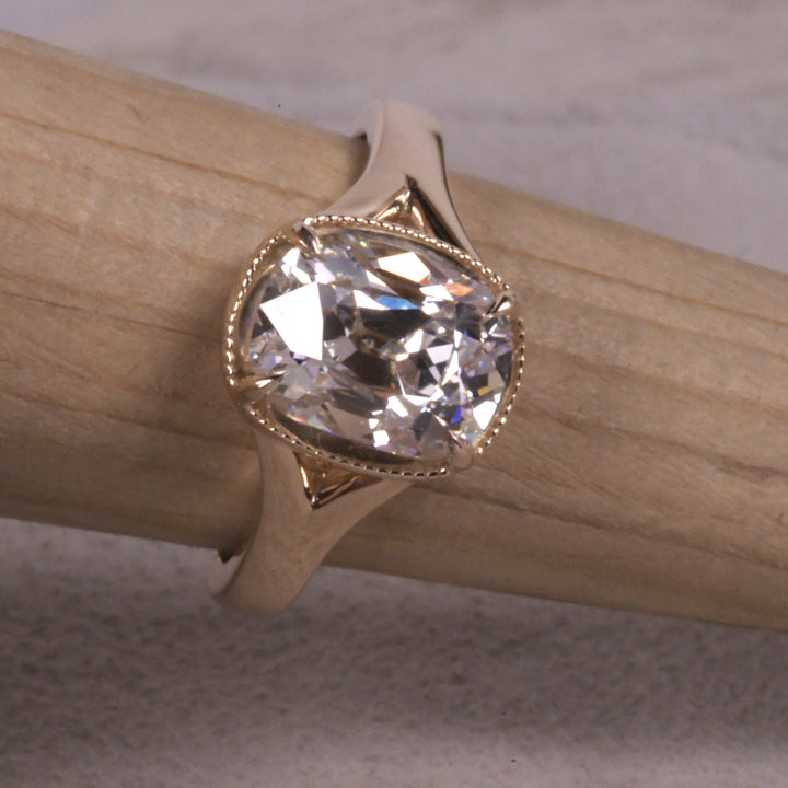 Old MIne Elongated Cushion Ring