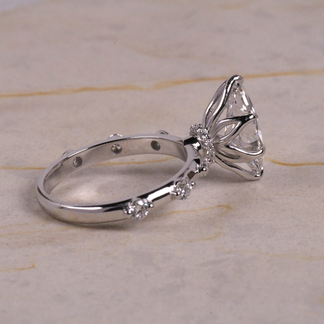 Marquise Solitaire Accent Ring