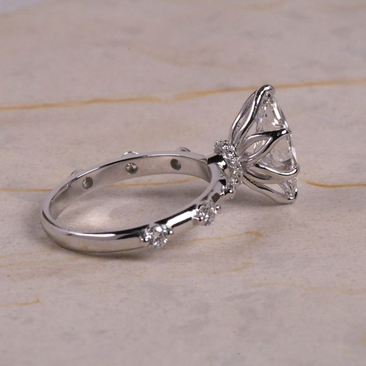 Marquise Solitaire Accent Ring