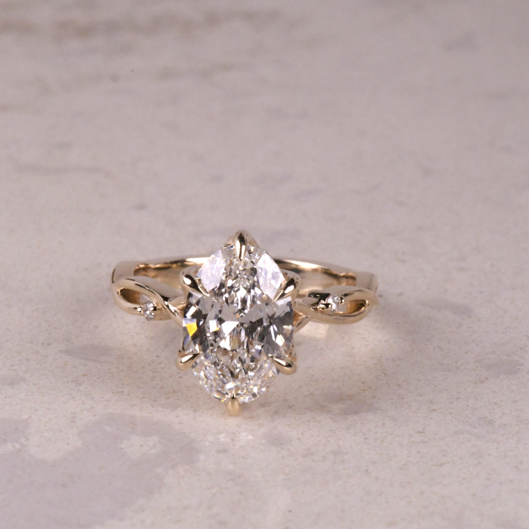 Oval Lab Diamond Split Shank Ring
