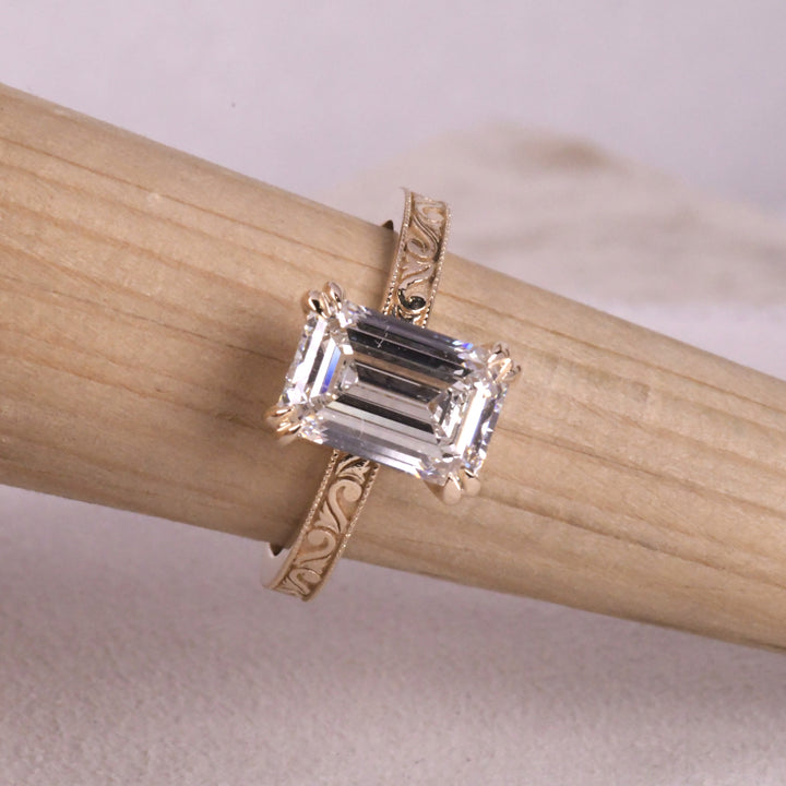 Radiant Cut halo Art Deco Ring