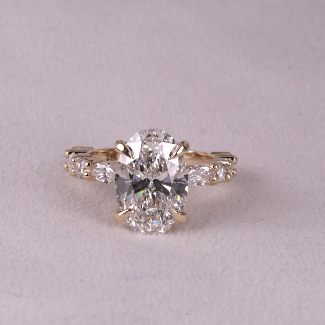 Oval Accent Solitaire ring