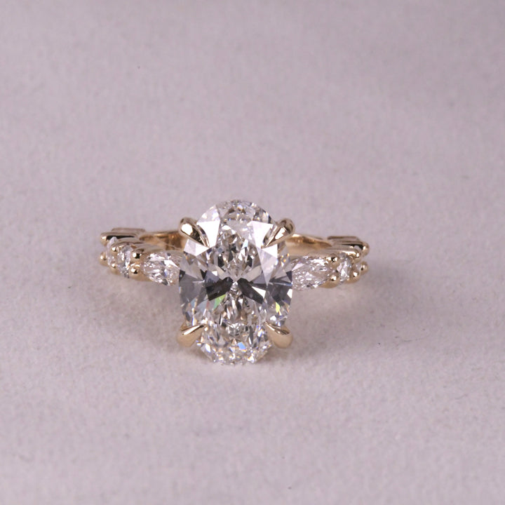 Oval Accent Solitaire ring