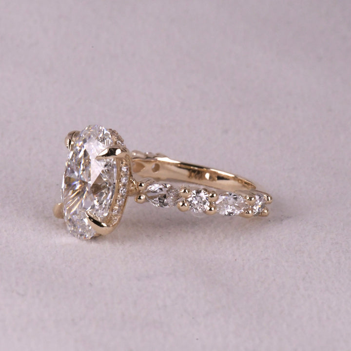 Oval Accent Solitaire ring