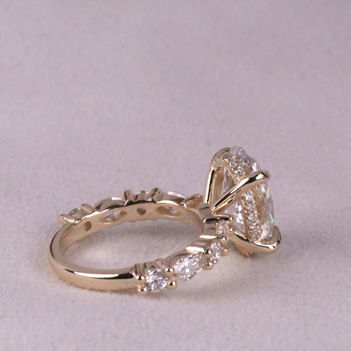 Oval Accent Solitaire ring