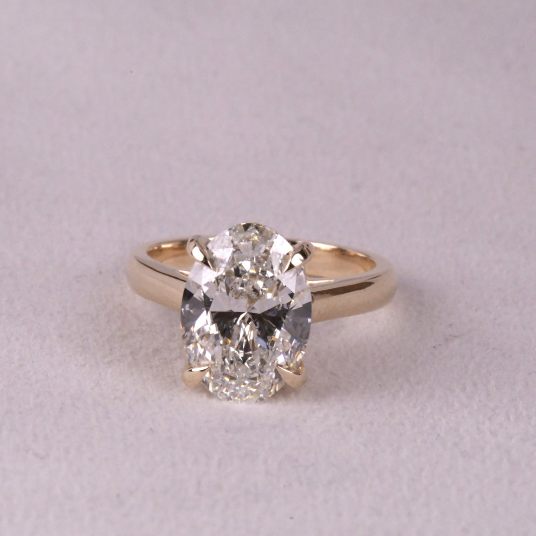Oval Lab Grown Diamond Hidden Halo Ring