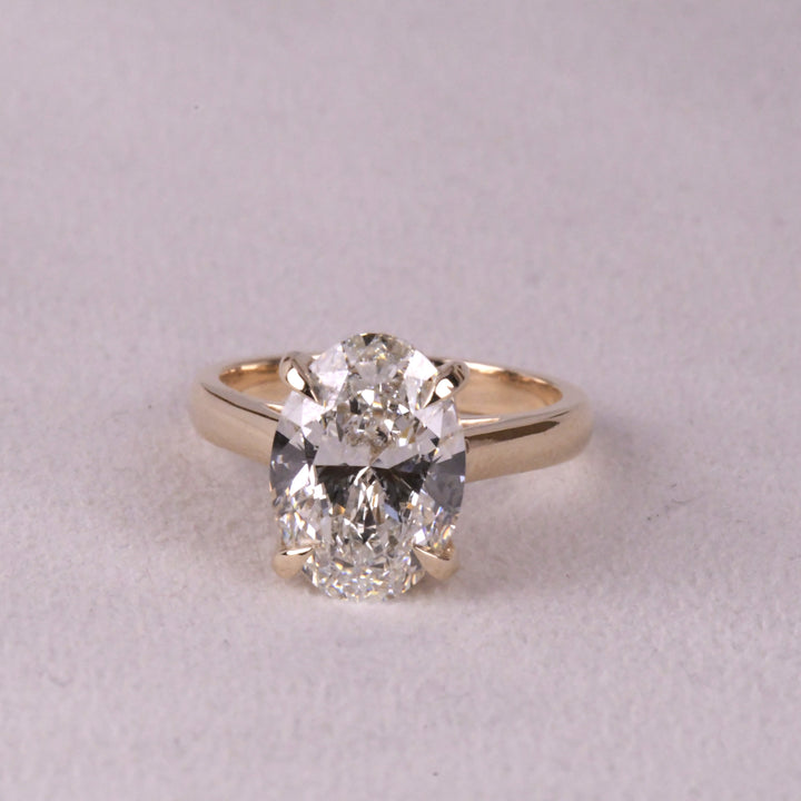 Oval Lab Grown Diamond Hidden Halo Ring