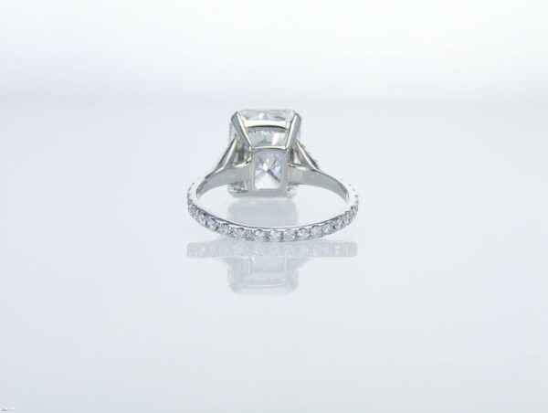 3.30 Ctw Radiant Cut Diamond Solitaire Luxury Engagement Ring 14k Gold Plated