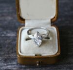 2.88 Ctw Antique Diamond Marquise 3 Stone Engagement Ring 925 Sterling Silver