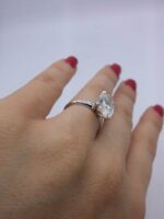 4.00 Ct Solitaire Oval Cut Diamond Classic Engagement Ring 925 Sterling Silver